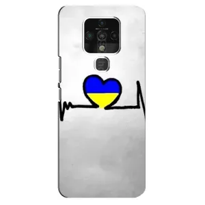 Силиконовый Чехол на TECNO Camon 16 SE (Я-Украина) (Украинская кардиограмма)