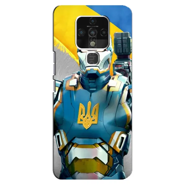 Чехол с рисунком «Украинский робокоп» для TECNO Camon 16 SE Чехол с рисунком «Украинский робокоп» для TECNO Camon 16 SE