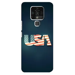 Чехол Флаг USA для TECNO Camon 16 SE