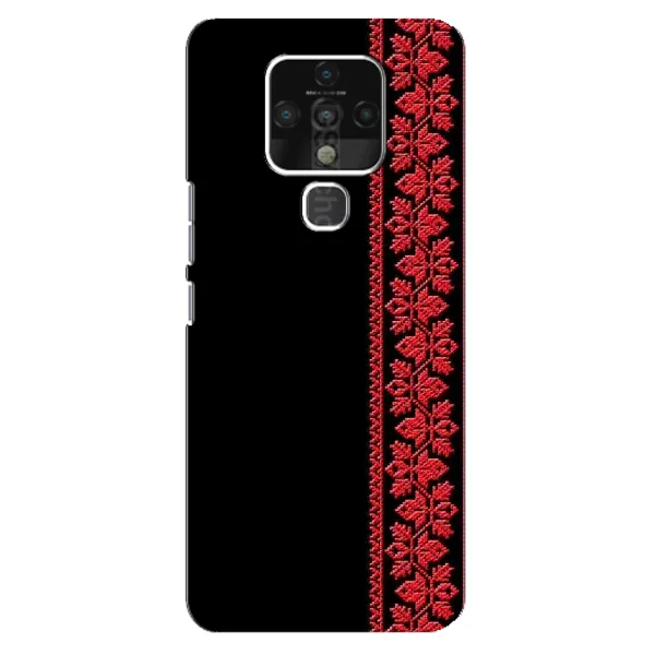 Чехол с рисунком «Вышиванка на черном» для TECNO Camon 16 SE Чехол с рисунком «Вышиванка на черном» для TECNO Camon 16 SE
