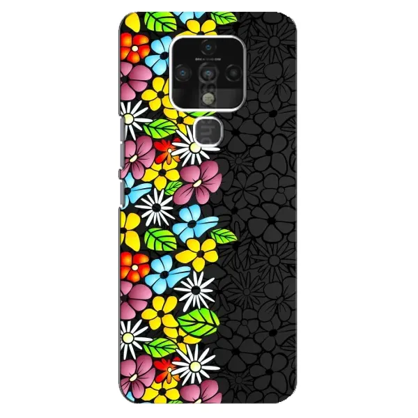 Чехол с рисунком «Яркие цветы» для TECNO Camon 16 SE