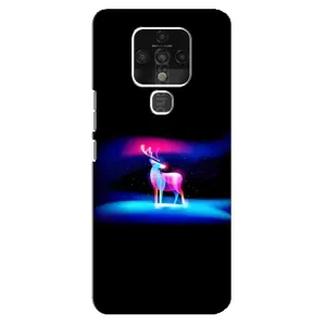 Силиконовый бампер с картинкой животных для TECNO Camon 16 SE (Яркий олень)