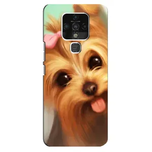 Чехол (ТПУ) Милые собачки для TECNO Camon 16 SE (Йоршенский терьер)