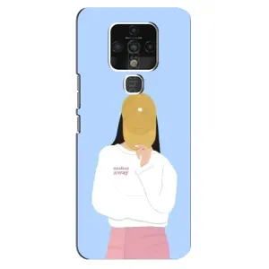 Силиконовый Чехол на TECNO Camon 16 SE с картинкой Стильных Девушек (Желтая кепка)