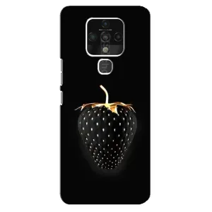 Чехол с изображением вкусной еды для TECNO Camon 16 (Чёрная клубника)