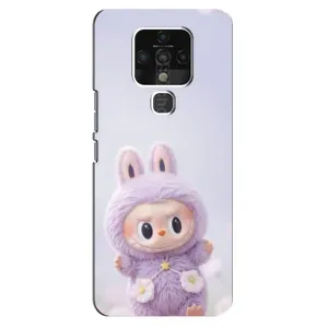 Чехол с принтом Лабубу для TECNO Camon 16 (Фиолетовый Лабубу)