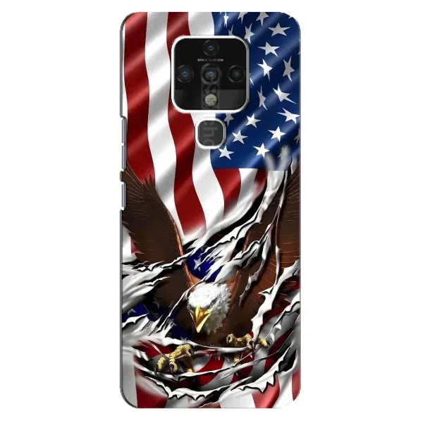 Чехол с рисунком «Флаг USA» для TECNO Camon 16