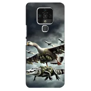 Чехол с мемами тралалело тралала для TECNO Camon 16 (Гусини и крокодило)