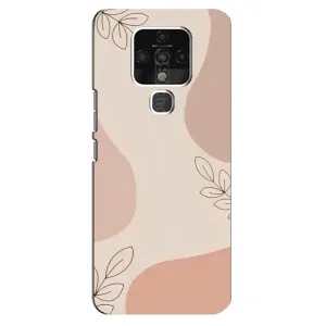 Чехол цветочный дизайн для TECNO Camon 16 (Коричневый фон)