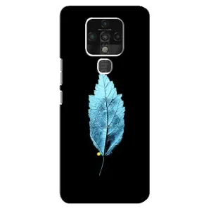Чехол с картинками на черном фоне для TECNO Camon 16 (Листочек)
