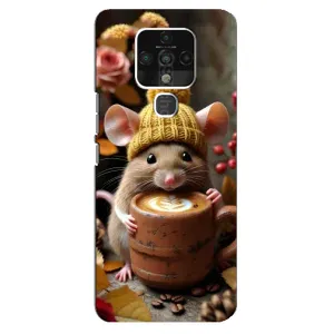 Печатный чехол «Зверята с кофе» для TECNO Camon 16 (Мышка с кофе)