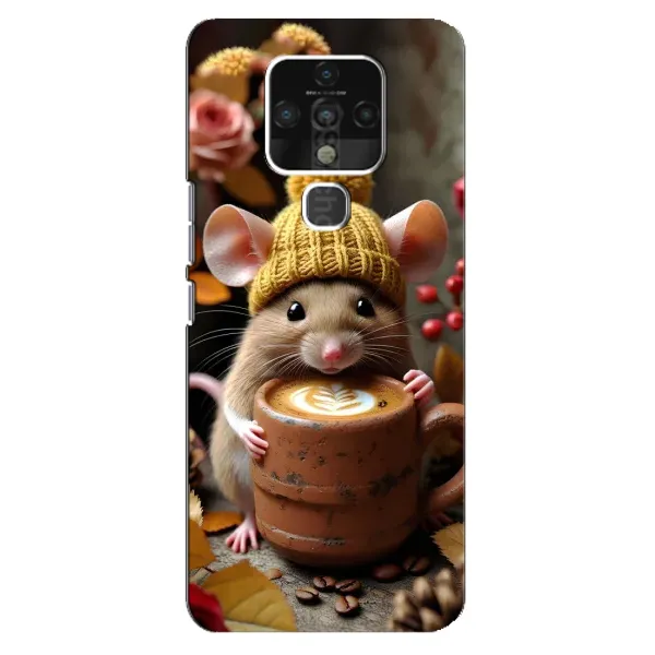 Чехол с рисунком «Мышка с кофе» для TECNO Camon 16 Чехол с рисунком «Мышка с кофе» для TECNO Camon 16