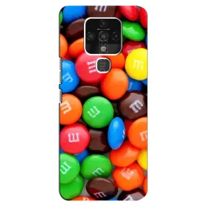 Чехол с изображением вкусной еды для TECNO Camon 16 (Разноцветные M&M'S)