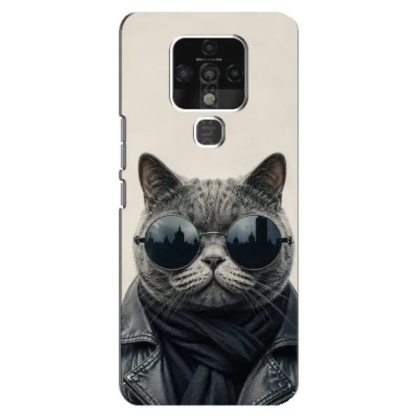 Чехол с рисунком «Модный кот» для TECNO Camon 16 Чехол с рисунком «Модный кот» для TECNO Camon 16