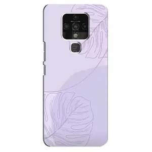 Чехол цветочный дизайн для TECNO Camon 16 (Монстера фиолетовая)