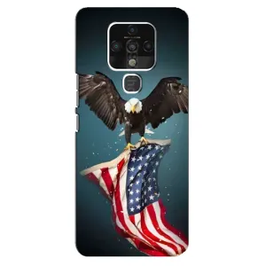 Чехол Флаг USA для TECNO Camon 16 (Орел и флаг)