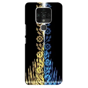Силиконовый Чехол на TECNO Camon 16 (Патриотическая вышиванка)