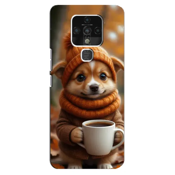 Чехол с рисунком «Собачка с кофе» для TECNO Camon 16 Чехол с рисунком «Собачка с кофе» для TECNO Camon 16