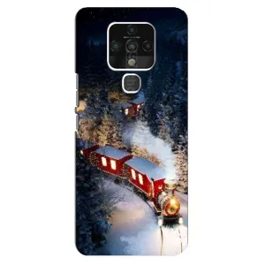 Силиконовый бампер на рождество для TECNO Camon 16 (Поезд)