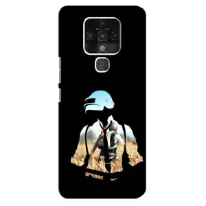 Силиконовый чехол с картинкой "Герой Pubg" на TECNO Camon 16 (Пубг мен)
