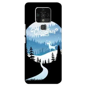 Силиконовый бампер на рождество для TECNO Camon 16 (Рождественский Олень)