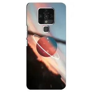 Чехол (ТПУ) с планетами на TECNO Camon 16 (Сатурн)