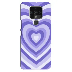 Чехлы с тематикой "Маленькие Сердечки" на TECNO Camon 16 (Сердце фиолет)
