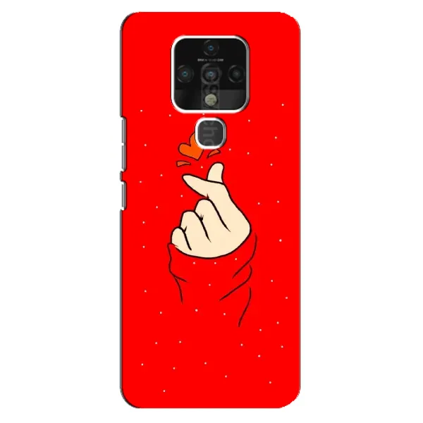 Чехол с рисунком «Сердце на красном» для TECNO Camon 16 Чехол с рисунком «Сердце на красном» для TECNO Camon 16