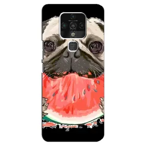Чехол (ТПУ) Милые собачки для TECNO Camon 16 (Смешной Мопс)