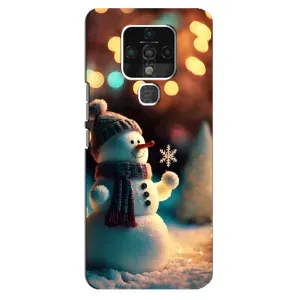 Чехлы на Новый Год TECNO Camon 16 (Снеговик праздничный)