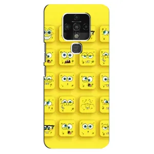 Силиконовый чехол Спанч Боб на Техно Камон 16 (Спанч-БОБ)