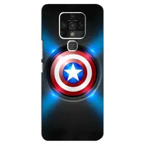 Чохол с Щітом Капітана Америки на TECNO Camon 16 (Яскраий Щит Капітана)