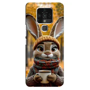 Печатный чехол «Зверята с кофе» для TECNO Camon 16 (Зайчик с кофе)