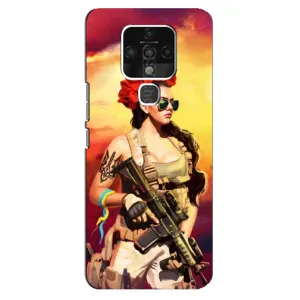 ЗСУ Чехлы (TPU) для TECNO Camon 16 (Женщина солдат)