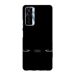 Силиконовый бампер с картинкой машины на TECNO Camon 17 Pro (Силует Audi)