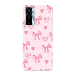 Чехол банты для TECNO Camon 17 Pro (Бантики и сердечки)