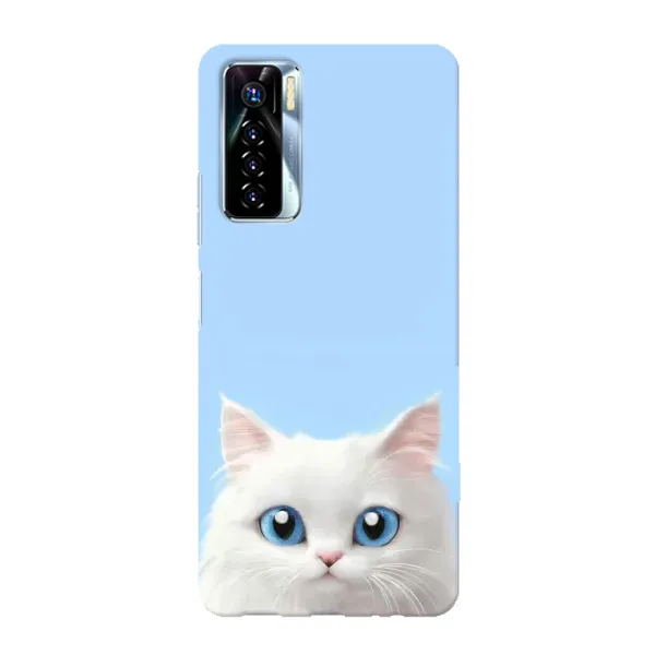 Чехол с рисунком «Белый кот» для TECNO Camon 17 Pro Чехол с рисунком «Белый кот» для TECNO Camon 17 Pro