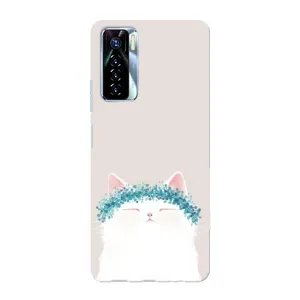 Чехол на тематику: Коты для TECNO Camon 17 Pro (Белый котик)