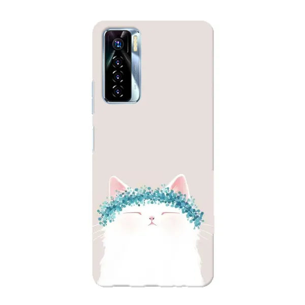 Чехол с рисунком «Белый котик» для TECNO Camon 17 Pro Чехол с рисунком «Белый котик» для TECNO Camon 17 Pro