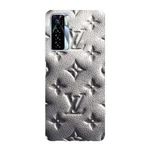 Текстурный Чехол Louis Vuitton для Техно Камон 17 про (Бежевый ЛВ)