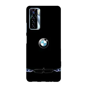 Силиконовый бампер с картинкой машины на TECNO Camon 17 Pro (Черный BMW)