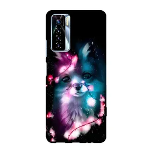 Чехол с Лисичкой для TECNO Camon 17 Pro (Черная Лиса)