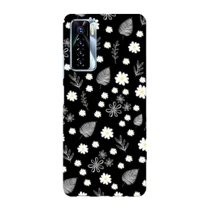 Чехлы с тематикой "ЦВЕТЫ" на TECNO Camon 17 Pro (цветение на чорном)