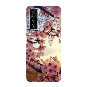 Чехол с принтом САКУРЫ на TECNO Camon 17 Pro (Цветущая сакура)