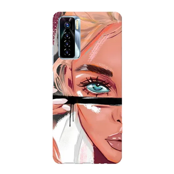 Чехол с рисунком «Девушка и ресницы» для TECNO Camon 17 Pro