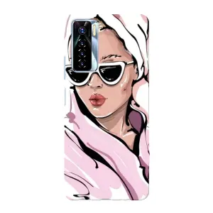 Чехол с картинкой Модные Девчонки TECNO Camon 17 Pro (Девушка в халате)