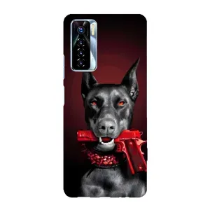 Чехол ДОБЕРМАН для TECNO Camon 17 Pro (Доберман злой)