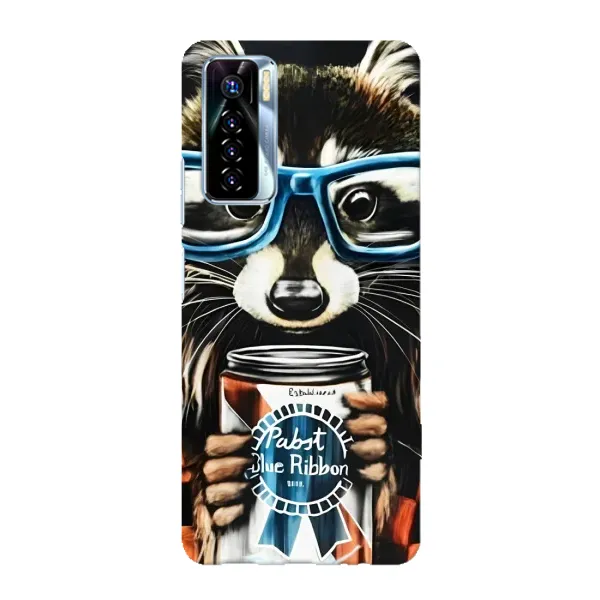 Чехол с рисунком «Енот в очках» для TECNO Camon 17 Pro Чехол с рисунком «Енот в очках» для TECNO Camon 17 Pro