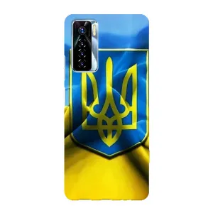 Чохол з картинкою (Патріотичний ГЕРБ) на TECNO Camon 17 Pro (Герб і Прапор України)