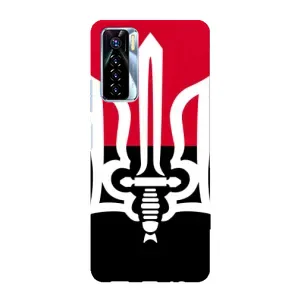 Чохли УПА (Червоно-Чорний) на TECNO Camon 17 Pro (Герб України)